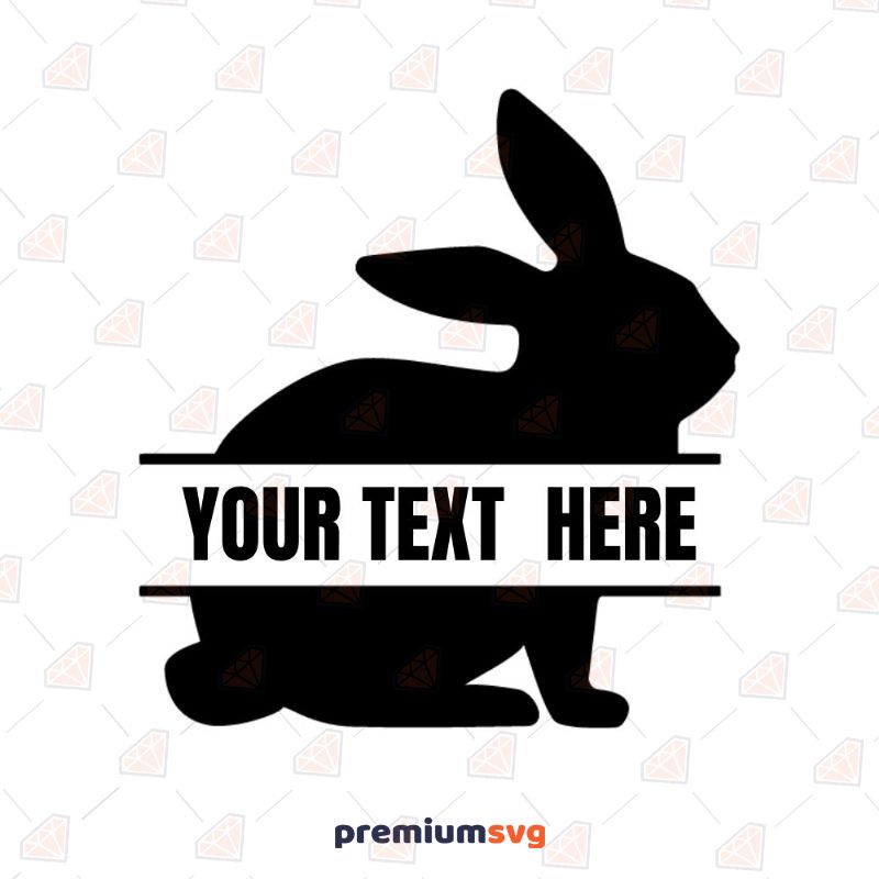Easter Black Bunny Monogram Easter Day SVG Svg