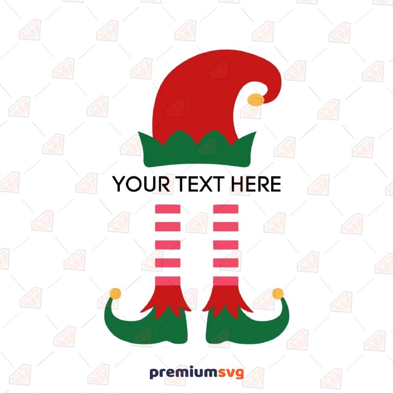 Elf Leg and Hat SVG Cut Files Christmas Svg