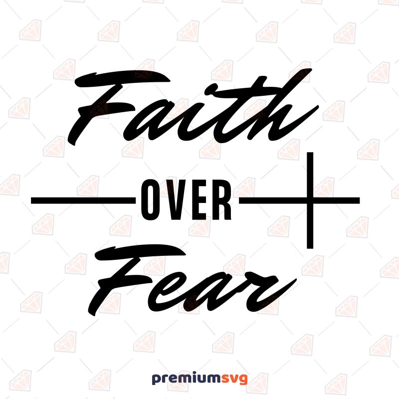 svg file black woman Faith over Fear