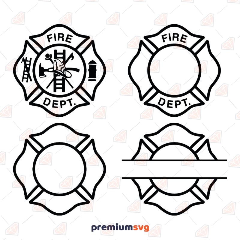 Firefighter Logo SVG, Fireman Department Logo SVG Clipart Firefighter SVG Svg