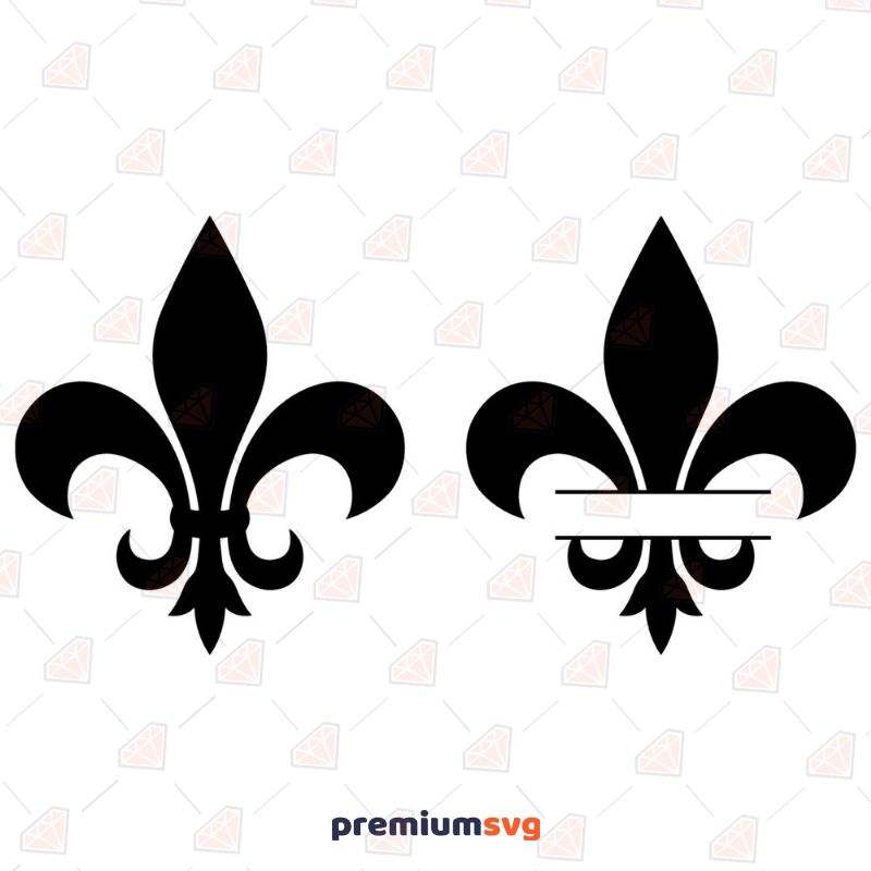 Fleur De Lis Monogram Svg Cut Files Premium Svg