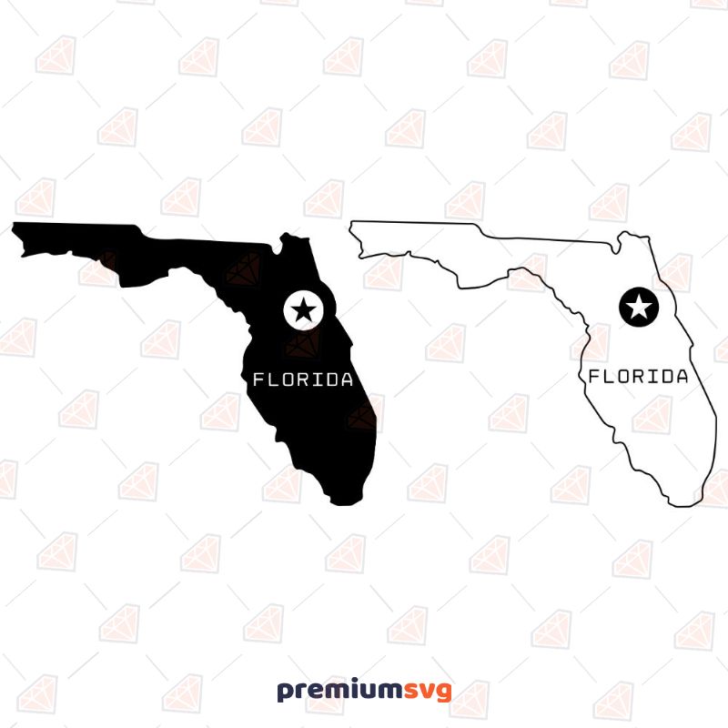 Florida Map SVG, Florida State USA Instant Download USA SVG Svg