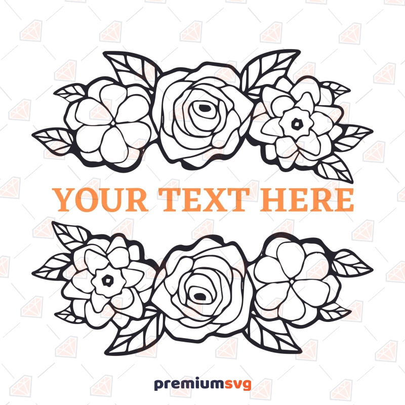 Rose silhouette svg Flower svg Floral svg cut file