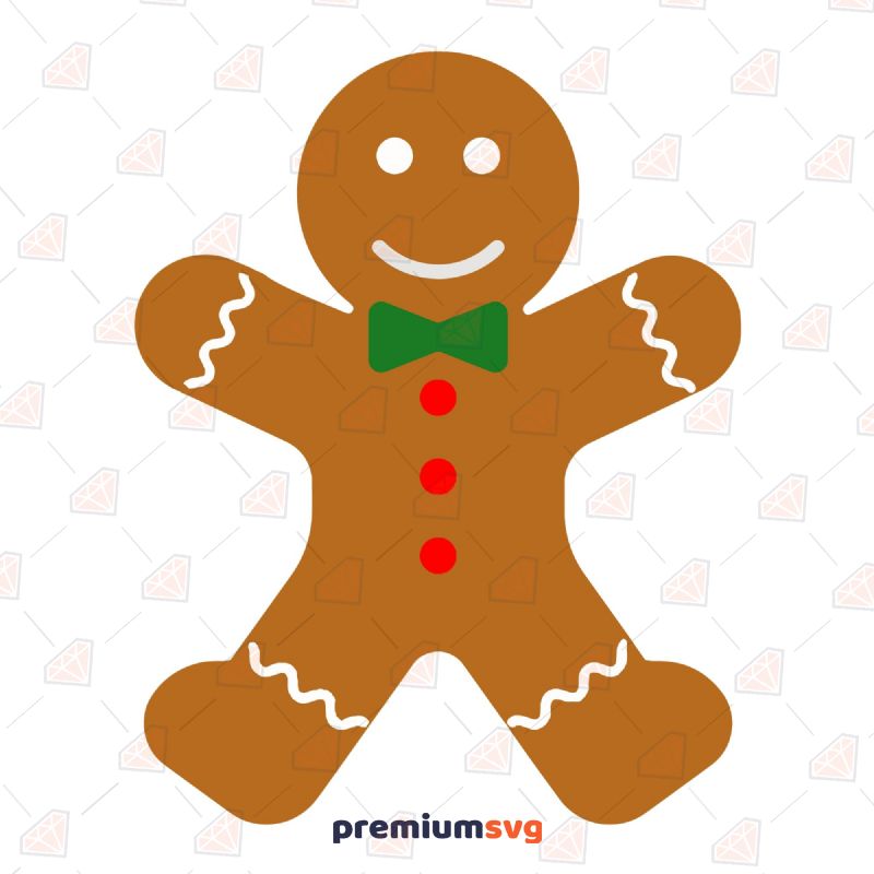 Gingerbread SVG Cut File, Instant Download Christmas SVG Svg