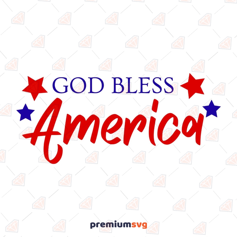 God Bless America SVG Cut File, Instant Download USA SVG Svg
