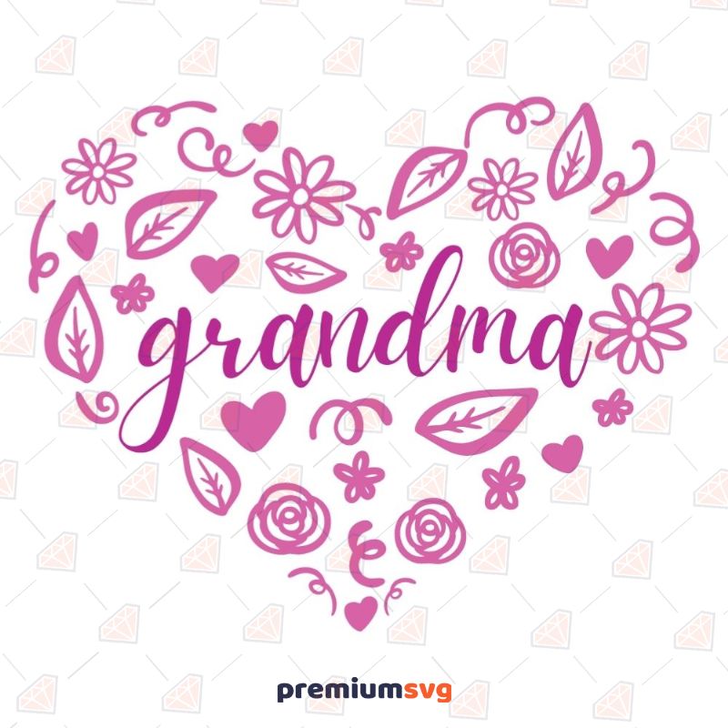 Grandma Heart Svg Cut File  Premium SVG