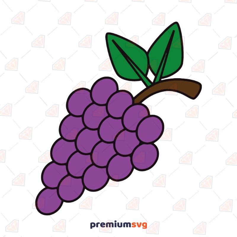 Grape SVG Vector, Grape Clipart Files Fruits and Vegetables SVG Svg