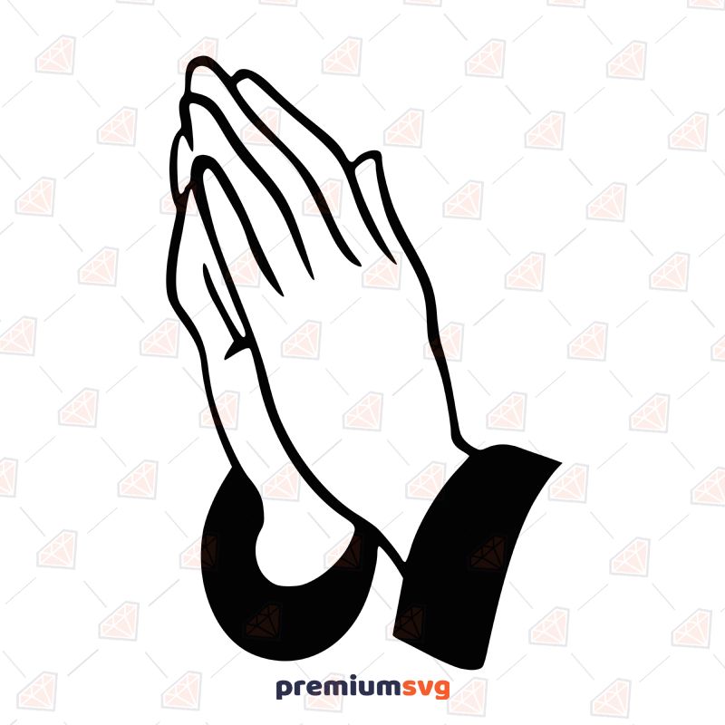 Hand Praying SVG, Praying Vector Instant Download Christian SVG Svg