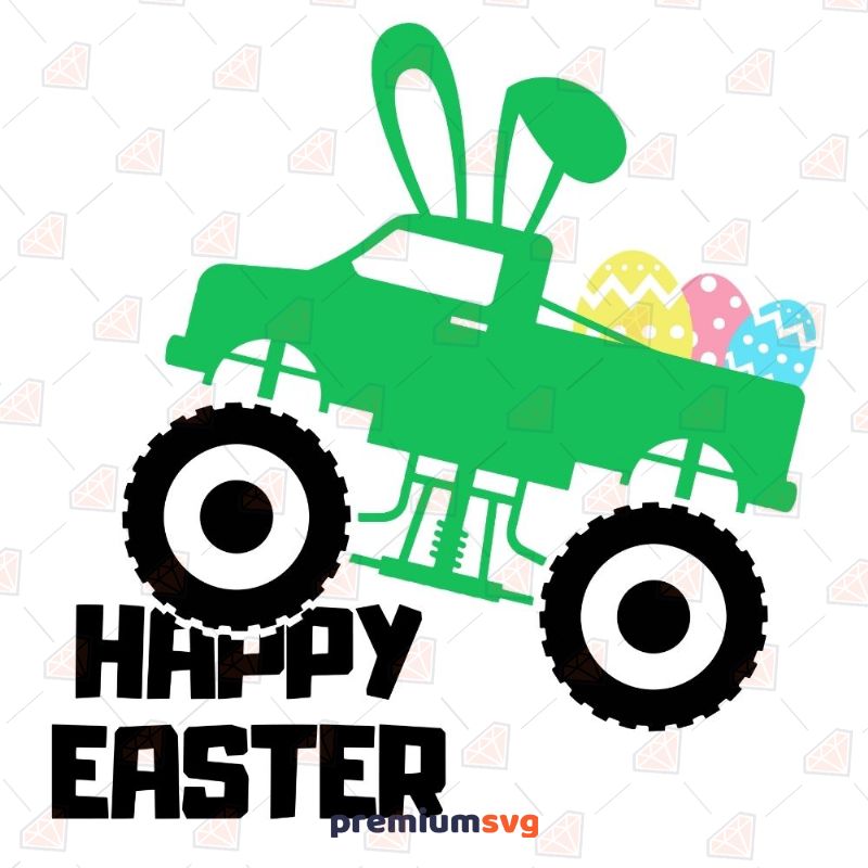 Happy Easter Monster Truck SVG Easter Day SVG Svg
