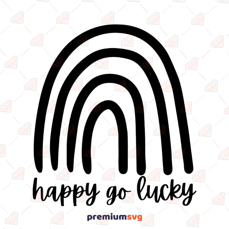 Happy Go Lucky Rainbow SVG Cut File St Patrick's Day SVG Svg