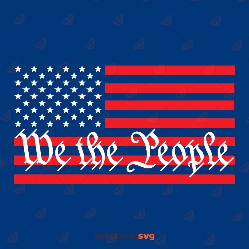 Horizontal We The People USA Flag SVG, Us Constitution SVG USA SVG Svg