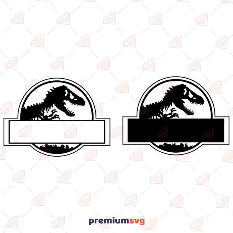 Jurassic Park Logo Vector Black White