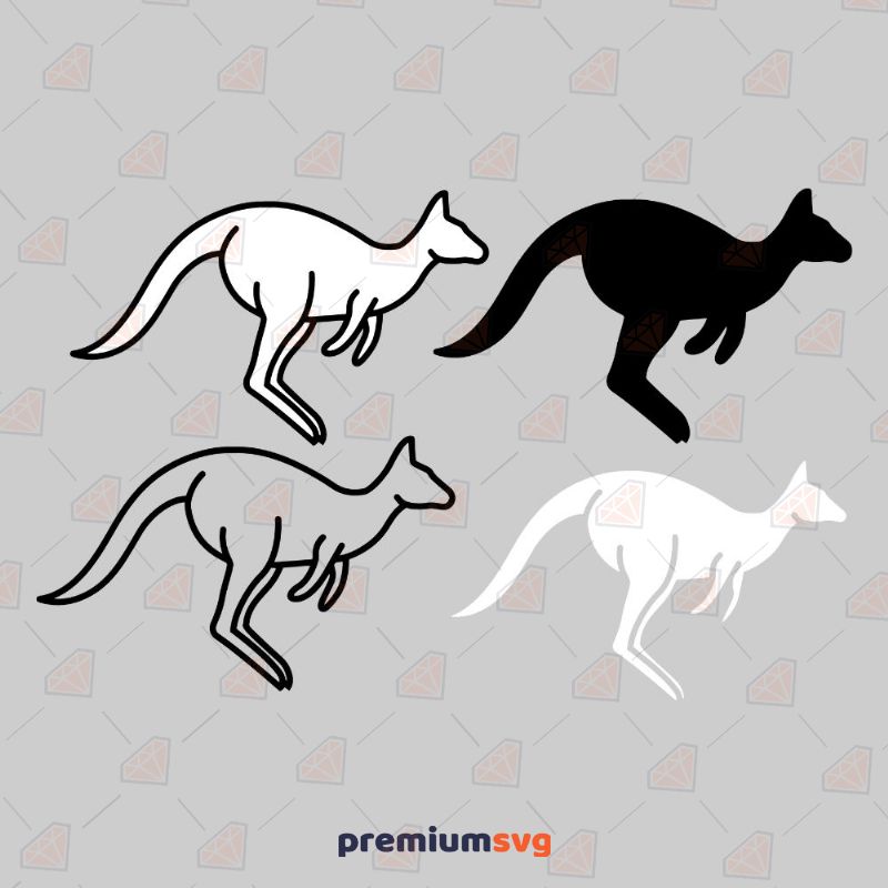 Kangaroo Bundle SVG, Kangaroo Bundle Instant Download Wild & Jungle Animals SVG Svg