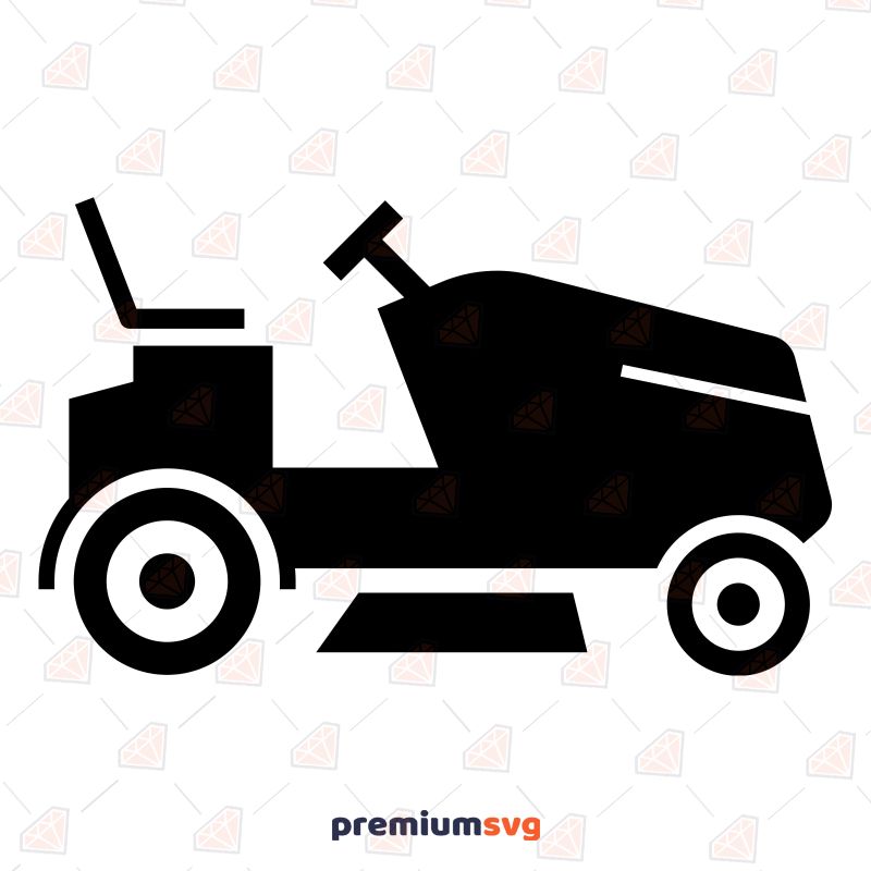 Lawn Mower Riding SVG, Lawn Mower Vector Instant Download Drawings Svg