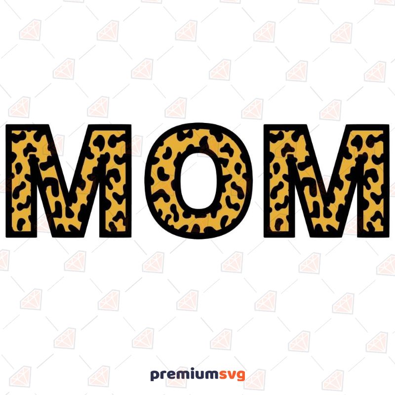 Yellow Leopard Mom SVG Cut File Mother's Day SVG Svg