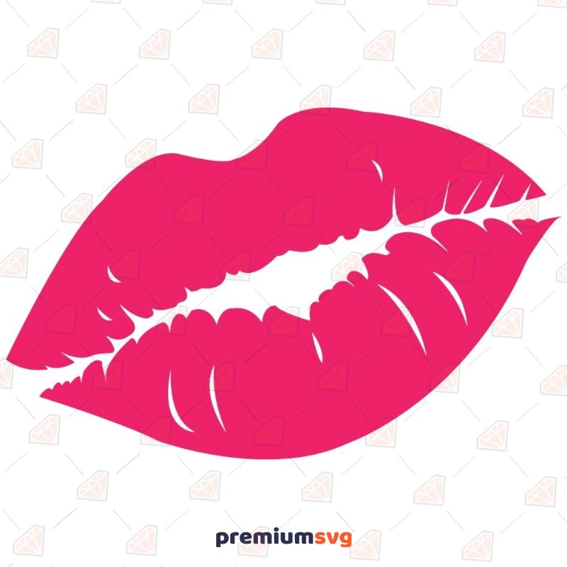 Lips SVG, Pink Lips Vector Files, Kiss SVG Beauty and Fashion Svg