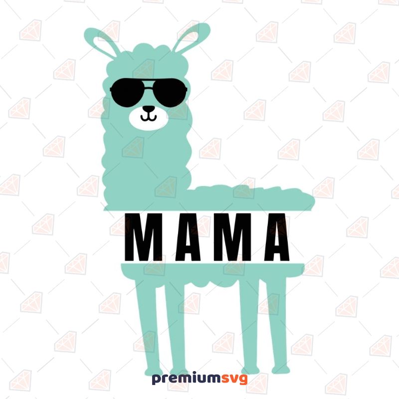 Llama Mama Svg, Mama Llama Cut File Mother's Day SVG Svg
