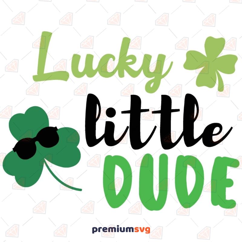 Lucky Little Dude SVG, St Patrick's Baby Onesie SVG St Patrick's Day SVG Svg
