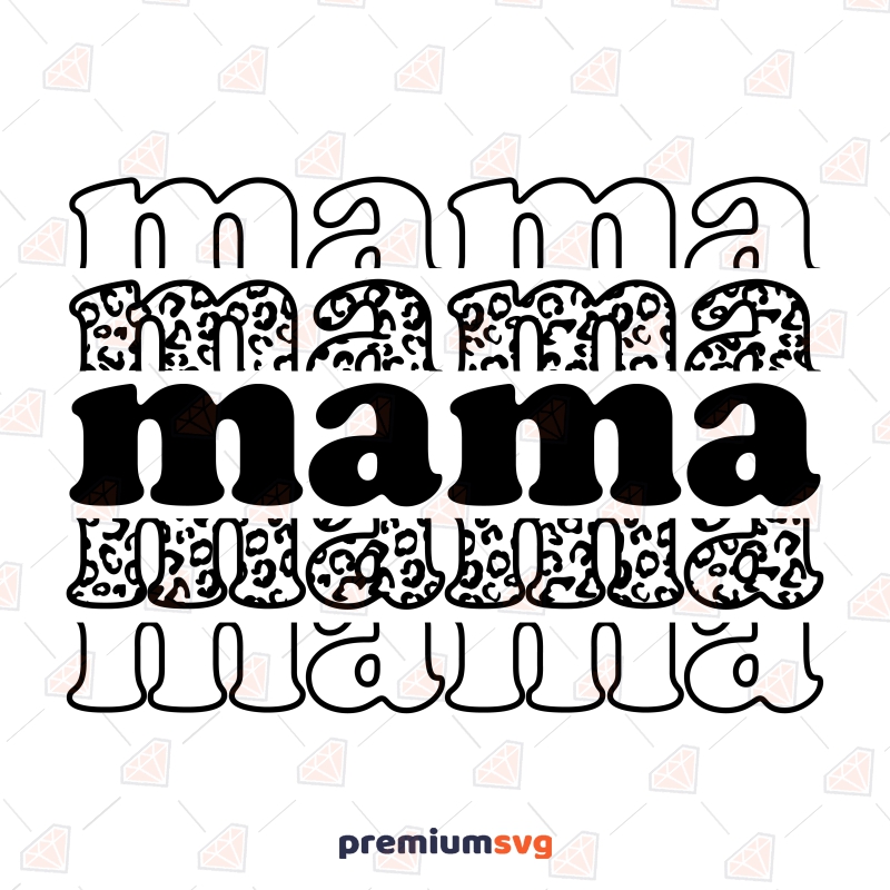 Mama Stacked Svg