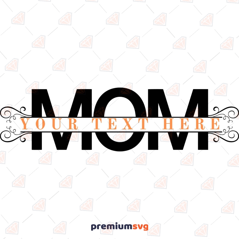 Mom Floral Monogram SVG, Monogram SVG Mother's Day SVG Svg