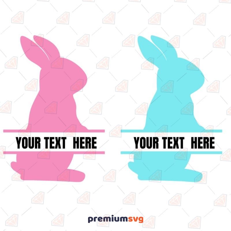 Monogram Easter Bunnies SVG Cut File, PNG, JPEG Easter Day SVG Svg