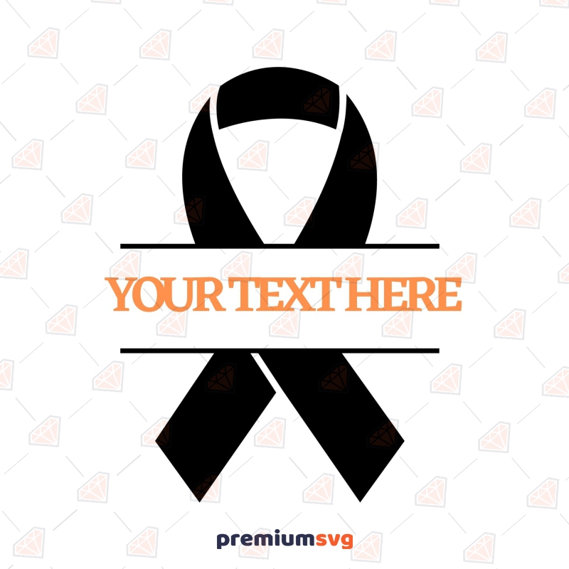 Monogram Ribbon SVG, Cancer Ribbon SVG Cut File Cancer Day Svg