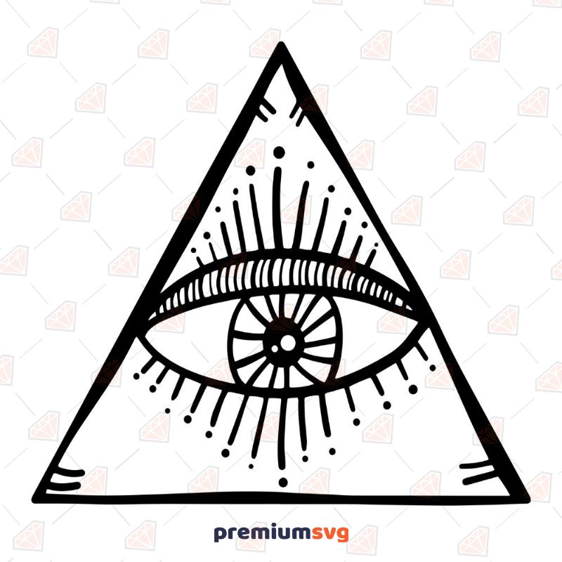 Mystical Eye Triangle SVG Symbols Svg