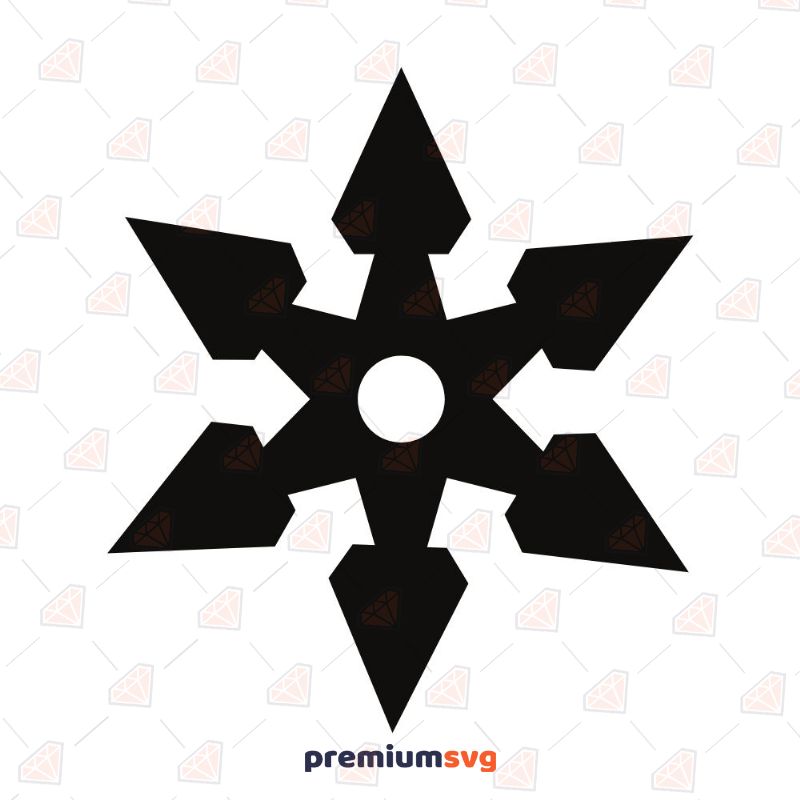 Ninja Star Shuriken SVG, Shuriken Vector Instant Download Vector Objects Svg