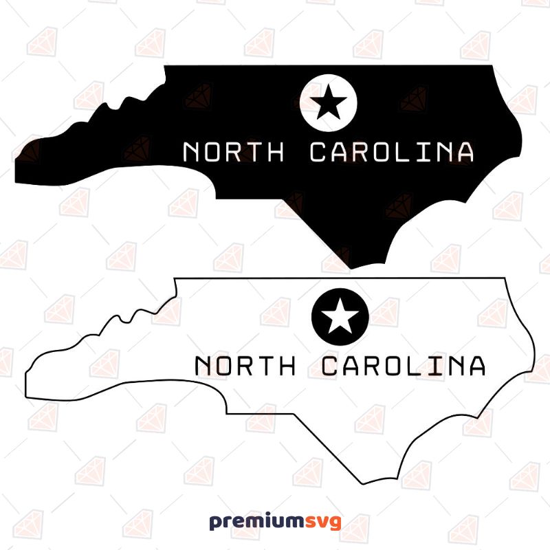 North Carolina Map SVG, North Carolina State USA SVG Svg