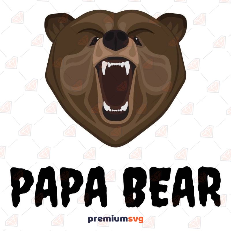 Papa Bear SVG, Father's Day Cutfile Instant Download Father's Day SVG Svg