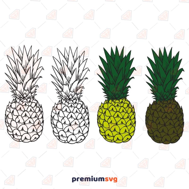 Pineapple Bundle SVG, Fruit SVG Instant Download Fruits and Vegetables SVG Svg