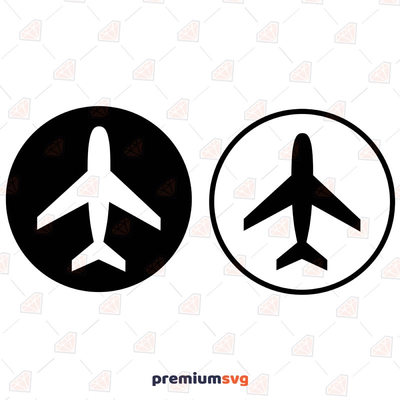 Plane Icon SVG Cut File, Basic Airplane SVG Transportation Svg