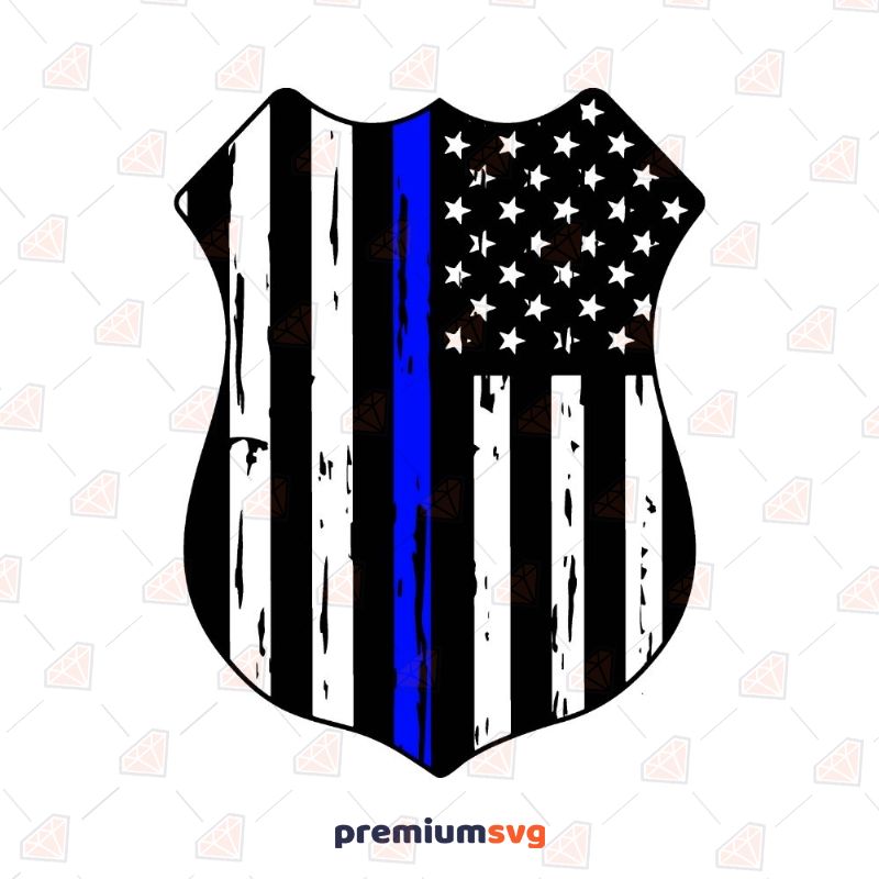 Distressed Police Badge SVG Police SVG Svg