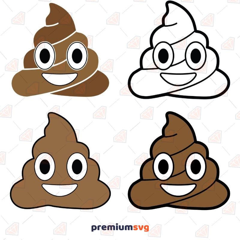 Poop Emoji SVG, Poop Emoji Digital Download Cartoons Svg