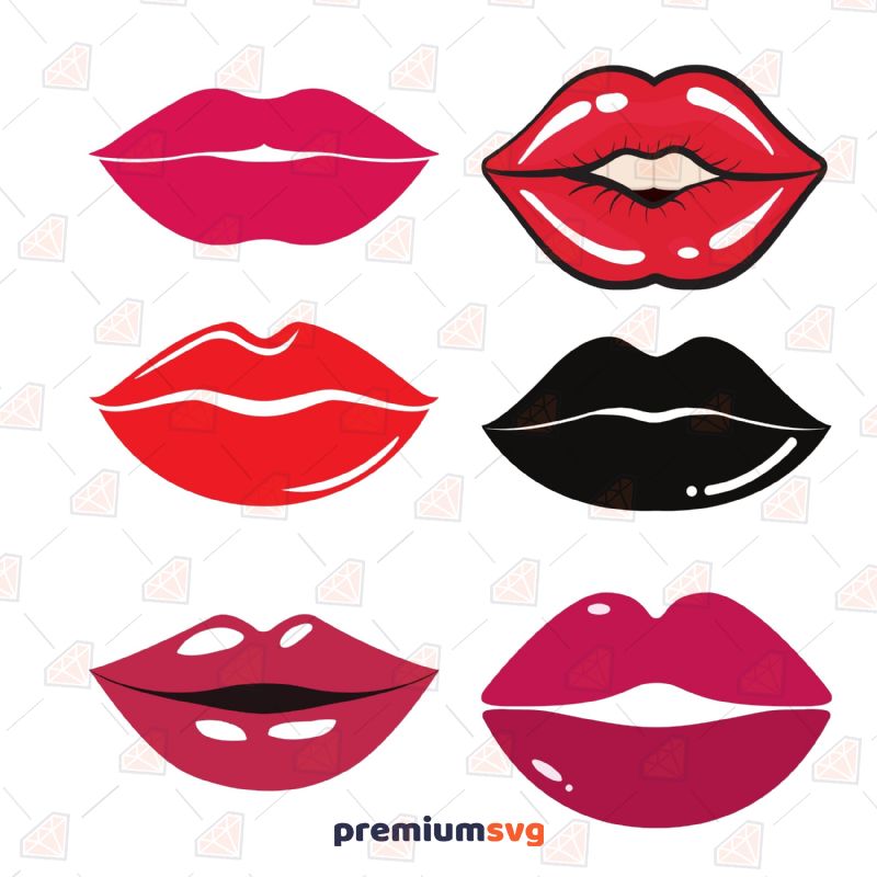 Red Lips SVG Bundle, Kiss SVG Bundle Valentine's Day SVG Svg