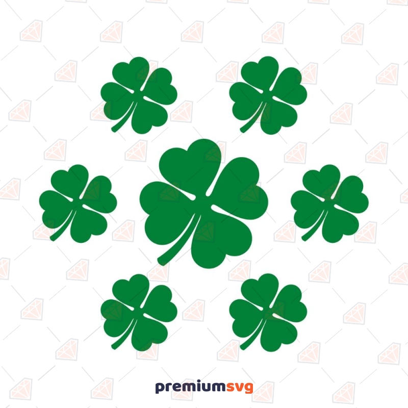 Shamrocks Design SVG Cut File, Clover Leaf SVG St Patrick's Day SVG Svg
