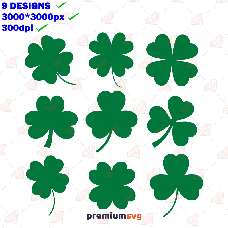 Shamrocks Svg Bundle Shamrocks Bundle Vector Instant Download Premiumsvg