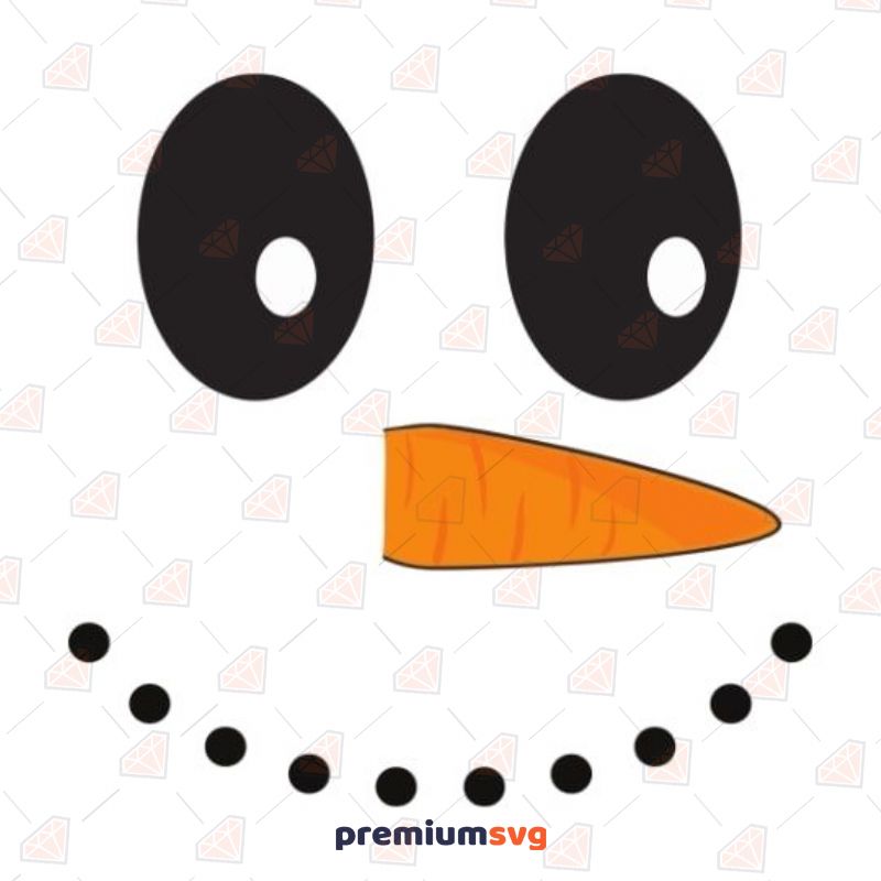 Snowman Face SVG File Christmas Svg