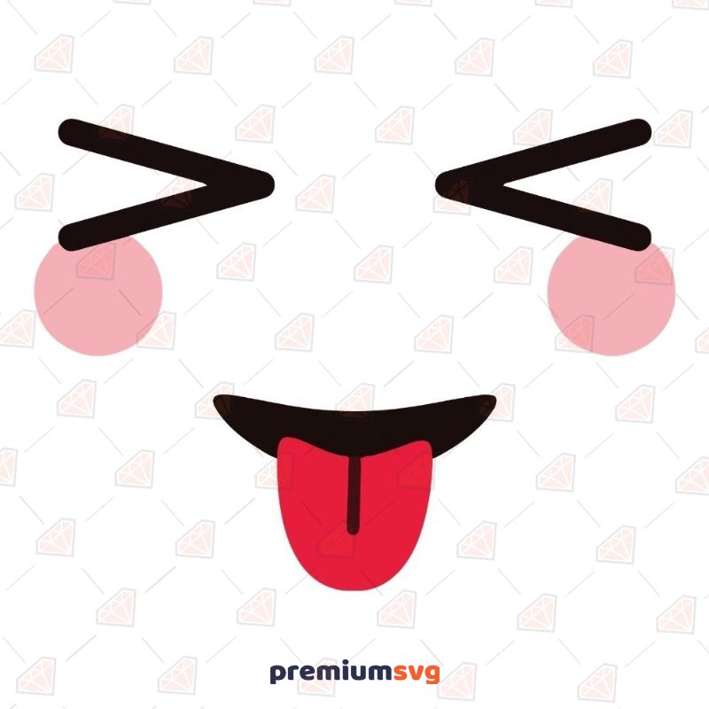 Squinting Face With Tongue SVG Cartoons Svg