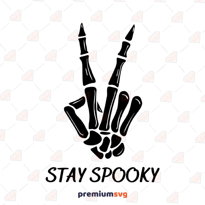 Black Stay Spooky SVG, Halloween Stay Spooky SVG Instant Download Halloween SVG Svg