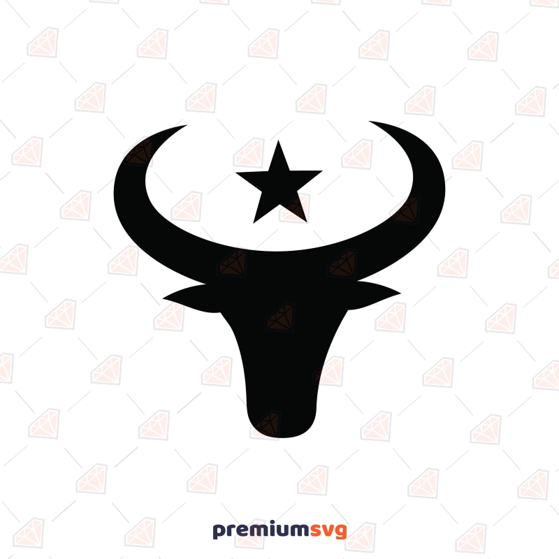 Texas Horn With Star SVG Texas SVG Svg