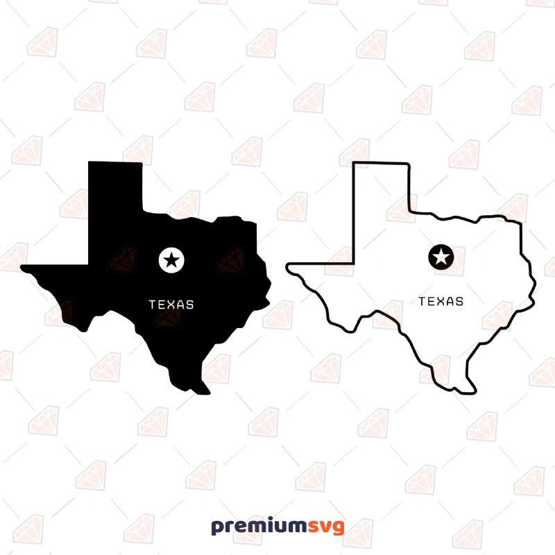 Texas Maps SVG, Texas State Map Instant Download USA SVG Svg