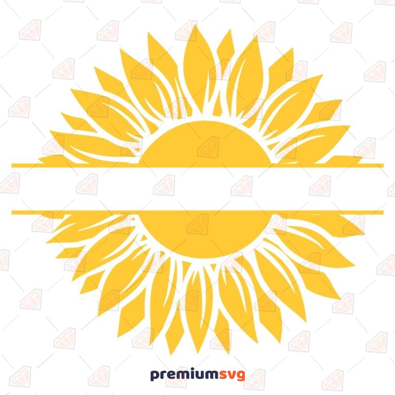 Yellow Sunflower Monogram SVG, Yellow Monogram Instant Download Sunflower SVG Svg
