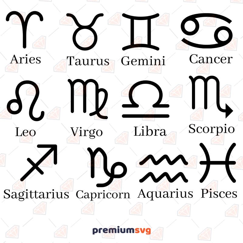 Zodiac Sign Svg Astrological Svg