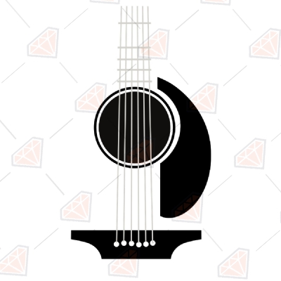 Guitar Tumbler SVG | Acoustic Guitar Svg Clipart Cut Files Music