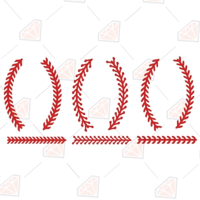 Sticthes SVG Bundle | Baseball Stitches SVG Baseball