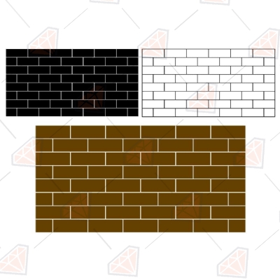 Brick Wall Bundle SVG, Building Wall Bundle SVG Instant Download Vector Illustration