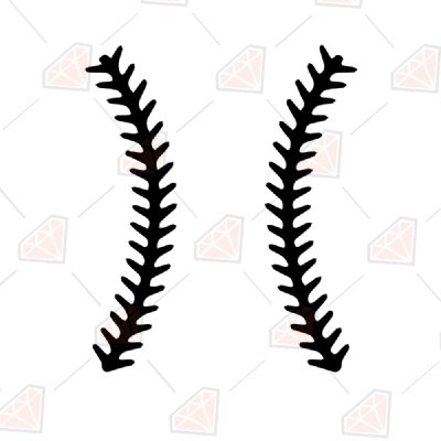Baseball Stitches SVG Files, Baseball Stitches Instant Download Shapes