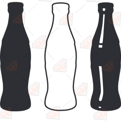 Soda Bottle Bundle SVG Cut File & Clipart Drinking
