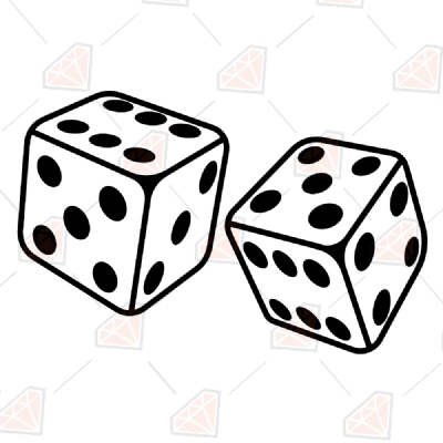 Dice SVG Cut and Clipart Files, Dice Vector Instant Download Vector Illustration